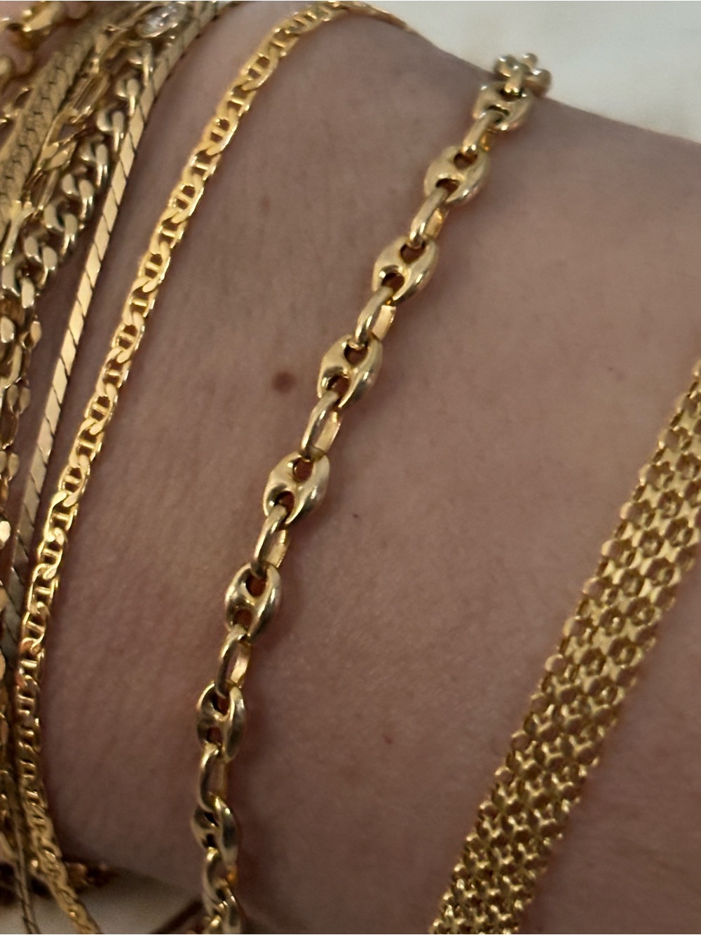 10k Yellow Gold 7” Gucci Puff Mariner Bracelet NEW Made in Italy - Picture 8 of 8
